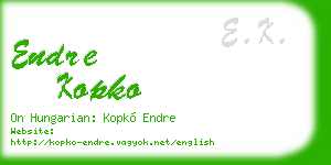 endre kopko business card